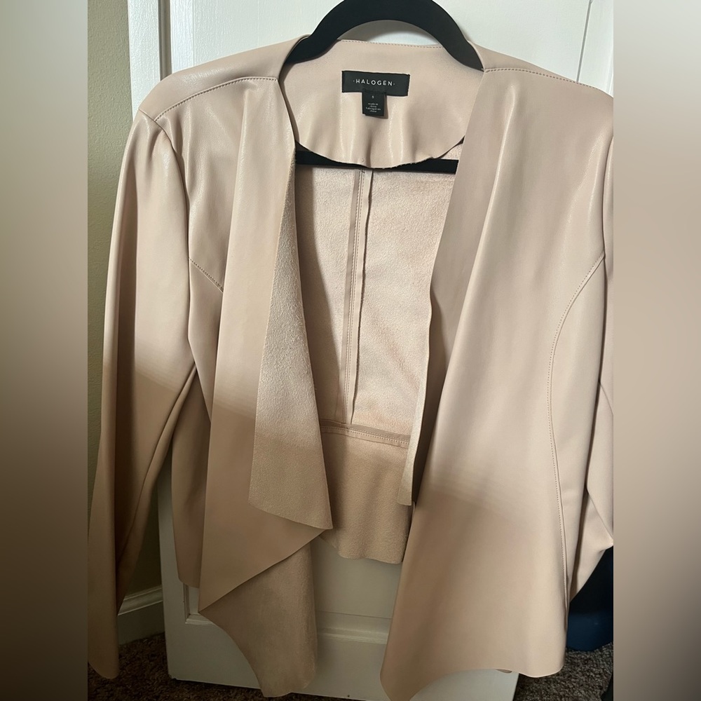 Tan leather jacket